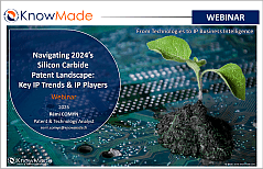 Featured image of the webinar Navigating 2024’s Silicon Carbide Patent Landscape: Key IP Trends & IP Players.