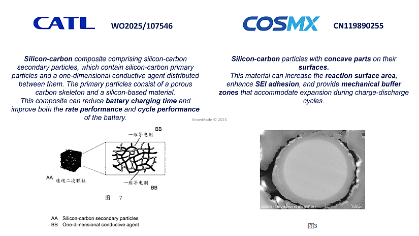 Two abstracts from two patents by CATL and COSMX.