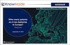 Featured image of the webinar Who owns patent on Li-ion battery in Europe?.
