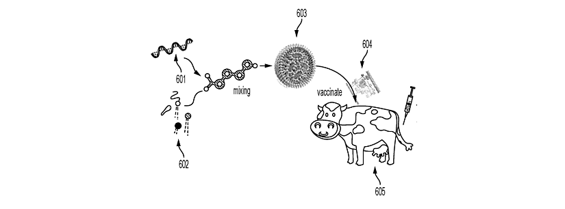 Diagram from WO2025/151711 illustrating ArkeaBio’s nucleic-acid vaccine principle targeting methanogenic archaea to cut livestock methane emissions.