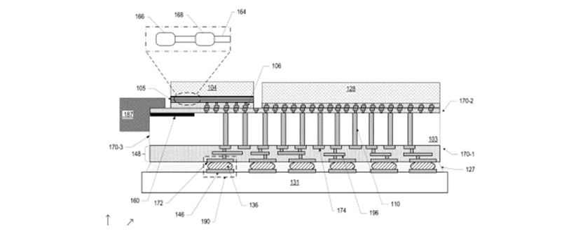 A sketch of a glass core interposer from an Intel's patent.