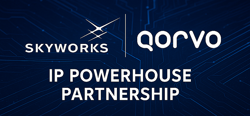 Illustration of Skyworks and Qorvo merger.