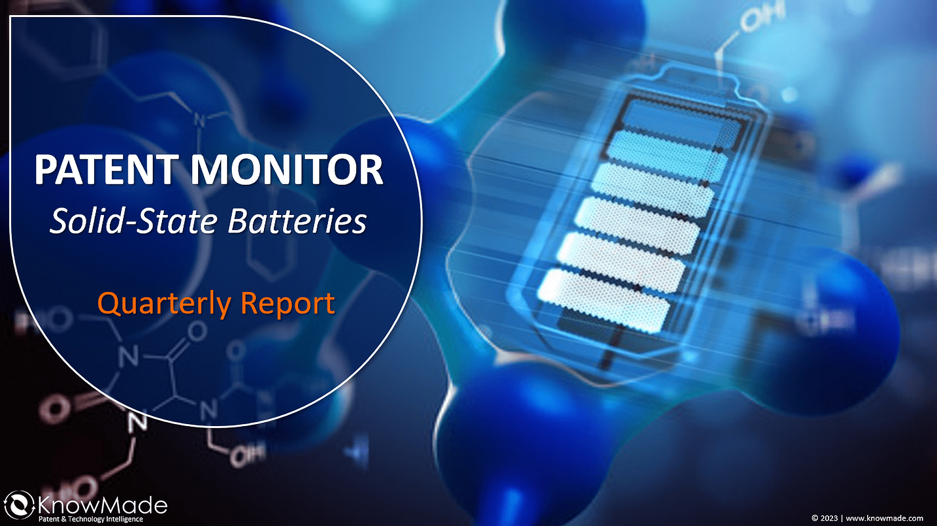 Cover image of the Solid-state Li-ion batteries patent monitor.
