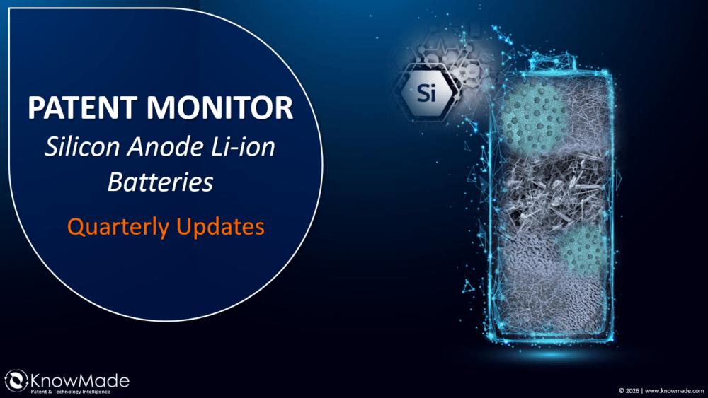 Cover image of the Silicon anode patent monitor.
