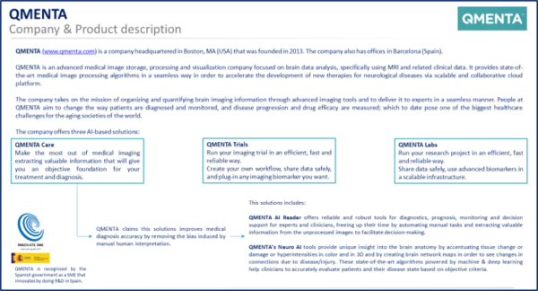 Qmenta company and product description.