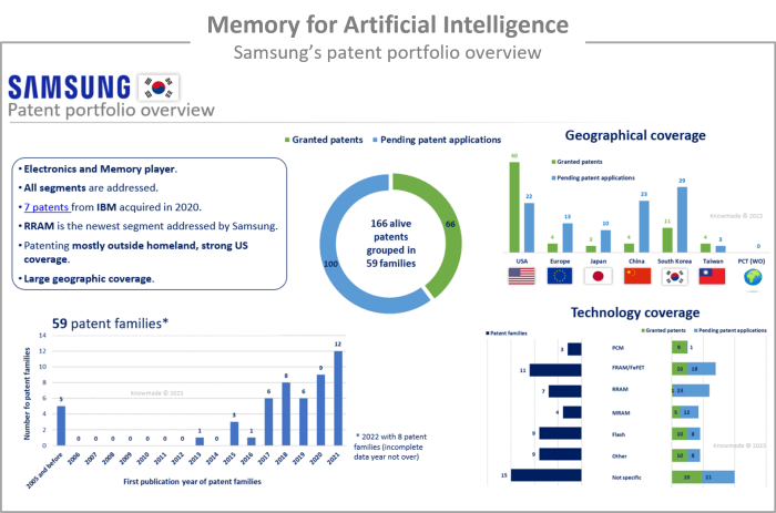 Focus on the case of Samsung through its patent portfolio.