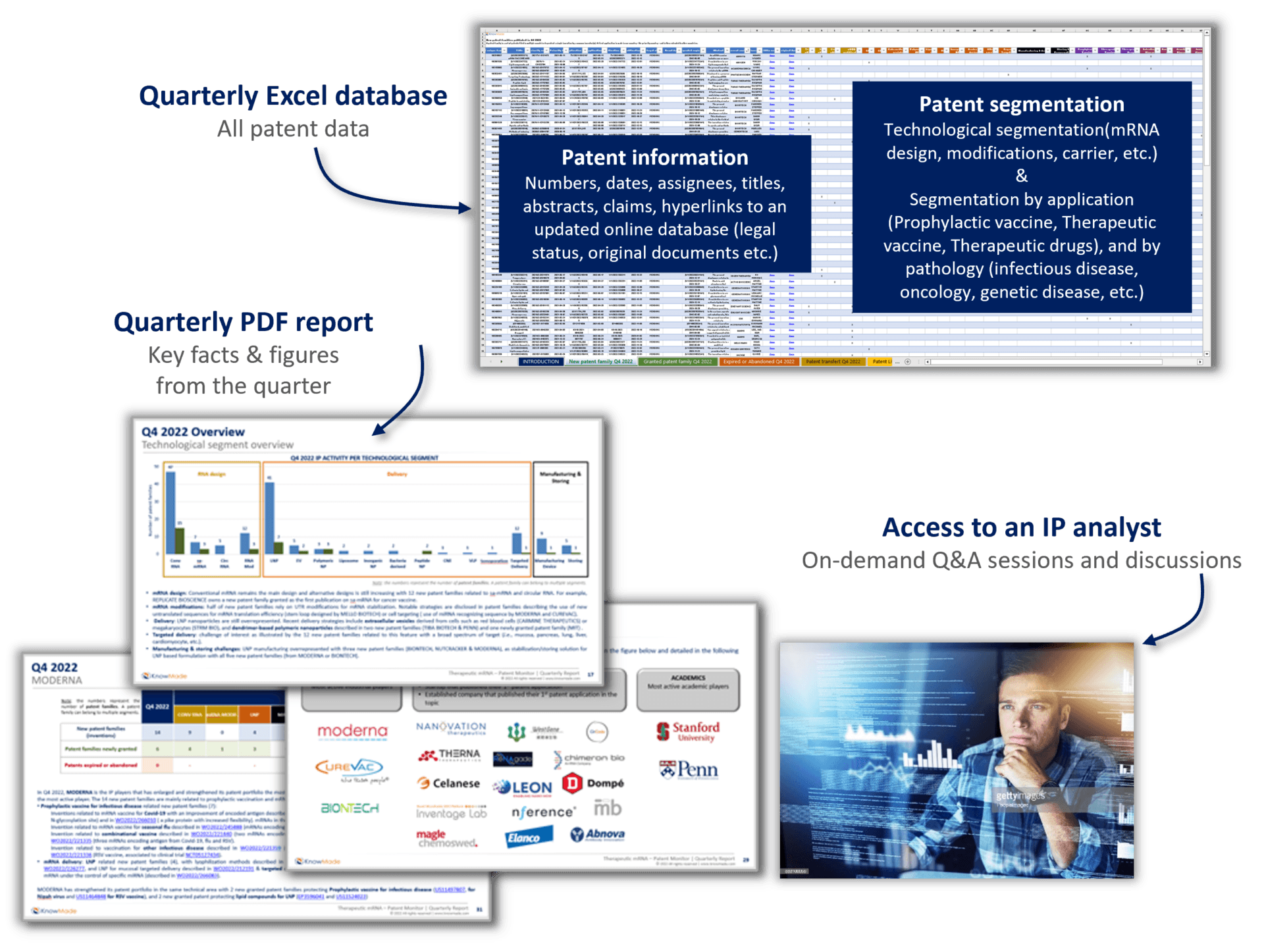 IP monitoring on mRNA therapeutics